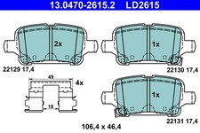 REAR BRAKE PAD SET DISC BRAKE