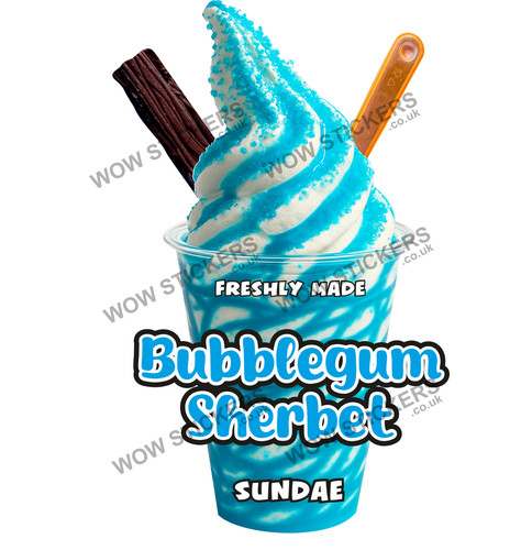 Bubbelgum sherbet ice cream - ice,
