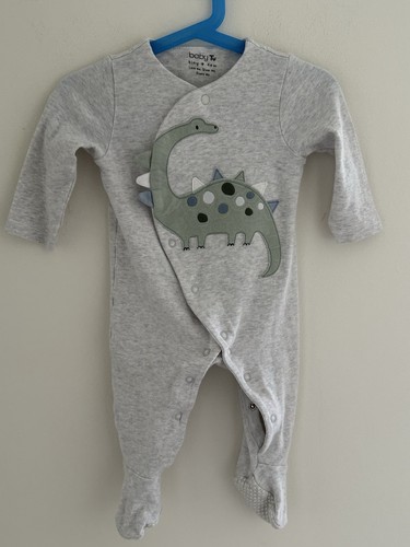 Kids grey dinosaur sleep suit - dinosaur,