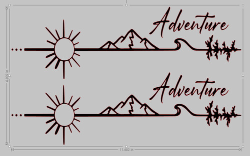 Camping vinyl sticker - 2x,