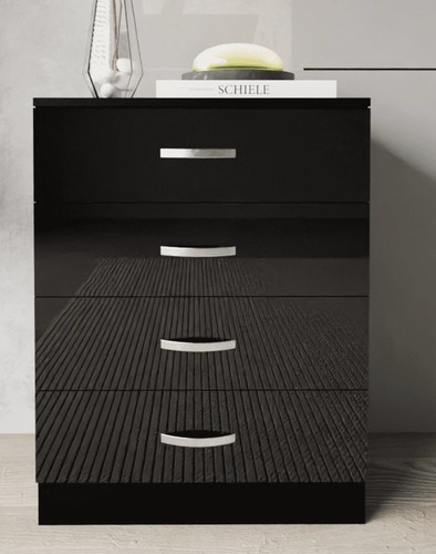 Chest drawers black with - drawers,