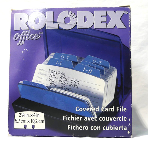 Rolodex covered card - card, file