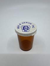 Vintage Nostalgic Defunct Rea & Derick Empty Pill Bottle Organizer