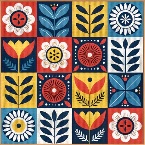 Printed cross stitch kit ct - printed,