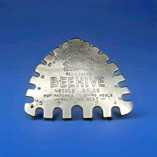 Vintage Metal Beehive Needle Gauge Sewing Tool