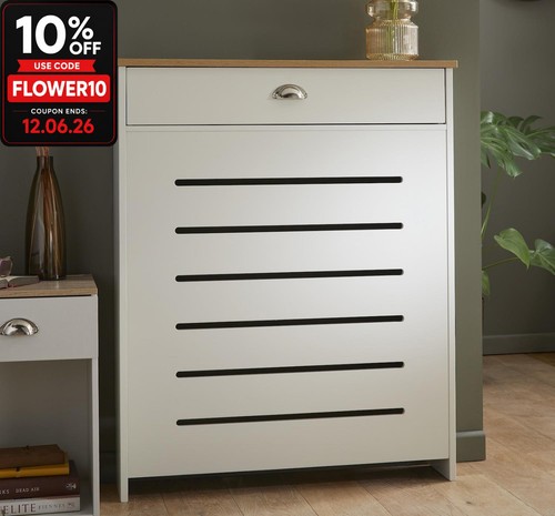 Cream radiator cover cabinet - cream,