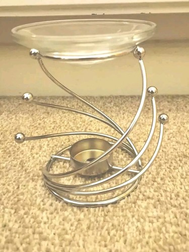 Silver ornamental tea light - ornamental,