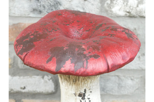 Large red toadstool ornament - red,