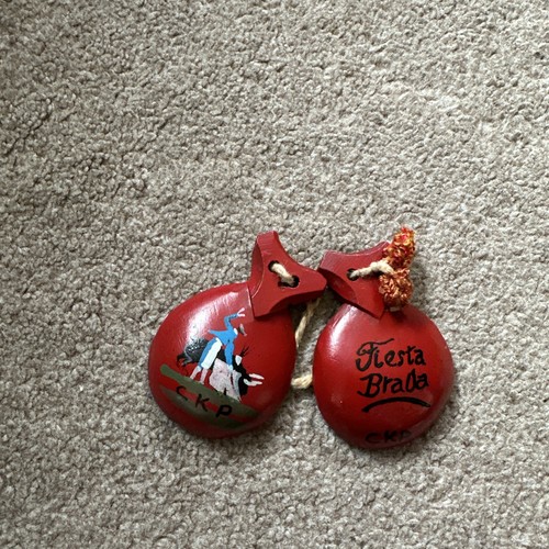Castanets vintage hand painted - vintage,