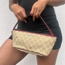Vintage Beige Gucci Boat Bag