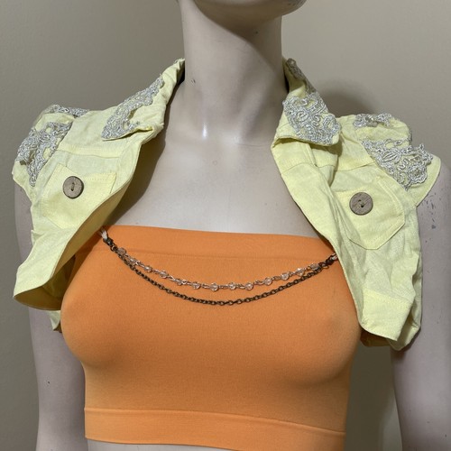 Women yellow linen casual - linen,