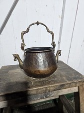 Vintage Copper Ganden Planter Brass Fittings Old Kettle Mid Century Please Read 