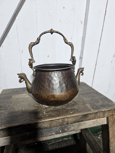 Vintage copper ganden planter - vintage,