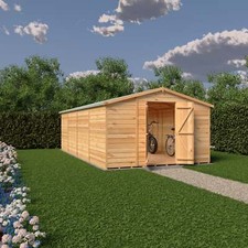 Overlap Double Door No windows 10x20 Value storage shed - Outdoor Wooden Garden 