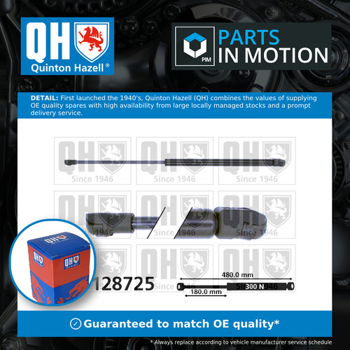 Bonnet gas strut fits lupo - bonnet,