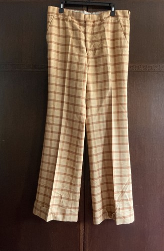 Vtg 70s tartan plaid - tartan,