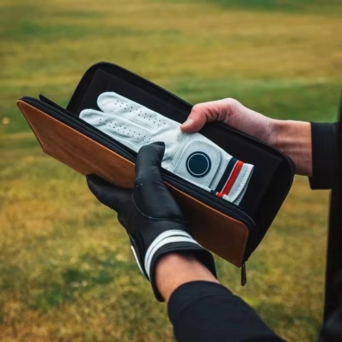 Leather golf glove wallet - leather,
