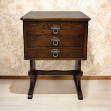 Vintage Oak Bedside Cabinet /