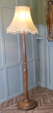 Tall Turned Beech Floor Lamp, Standard Lamp