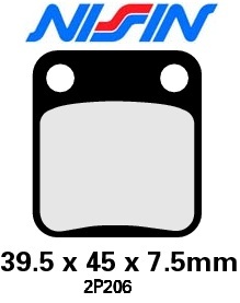 Set brake pads nissin - of,