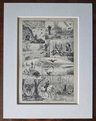 Antique mounted print 1920 - antique,