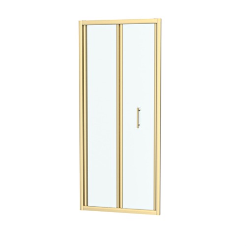 800mm brushed brass - brushed, bi-fold