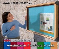 Outdoor Exterior Weatherproof Lockable Noticeboard Showcase 4xA4, Oak effect