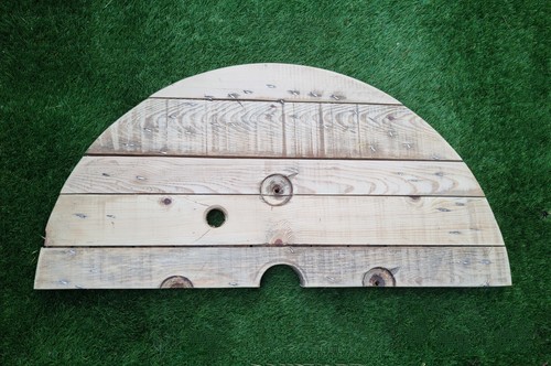 Sanded ready for stain half - sanded,