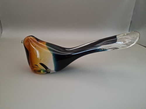 Glass multicoloured bird - glass,