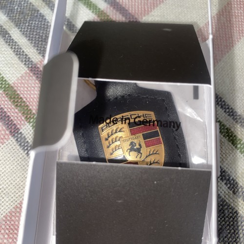 Porsche crest black - black, keyring