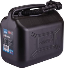 Draper 10L Petrol Can Plastic Jerry Fuel Diesel Can Water Container 09058 Black