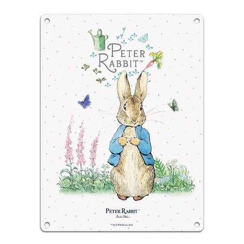 Peter rabbit mini metal sign - rabbit,