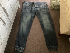 Mens Dark Distressed Button