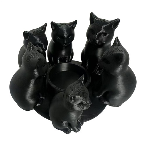 Black cats candle tea - cats,