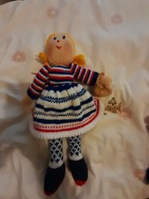 Hand Knitted Doll Sally the