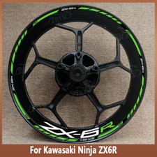 Wheel Hub Rim Decorative Decal Reflective Sticker For Kawasaki Ninja ZX6R New