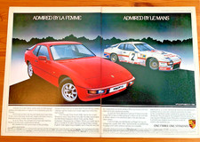 PORSCHE 924 1980s - FRAMEABLE COLLECTIBLE ORIGINAL CLASSIC CAR ADVERT WALL ART