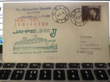 MS Kronprins Harald MAIDEN VOYAGE Jahre Line Captain Vika Oslo 31st Mar 1976