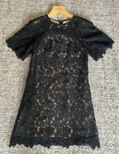 ERDEM BLACK CROCHET DRESS UK 8