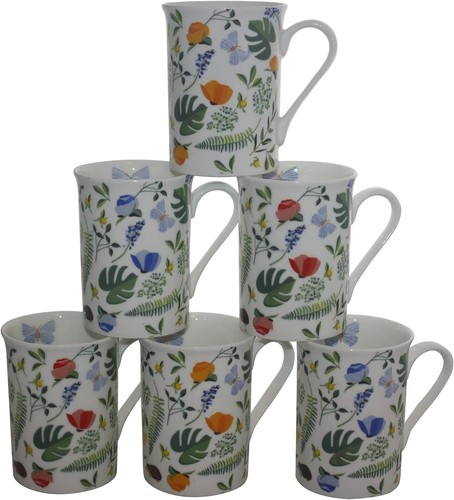 Set mugs fine bone china - 6,