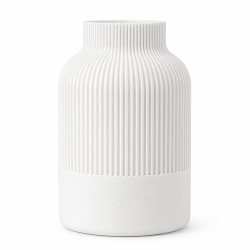 Japandi fluted decorative vase - fluted,