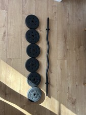EZ Curl Bar with Weights