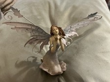 Fairy With Metal Wings Figurine Ornament