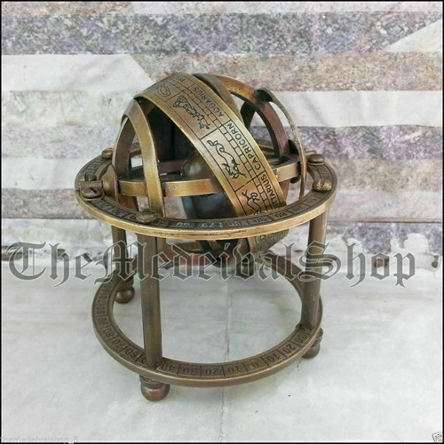 Brass armillary sphere - 4",