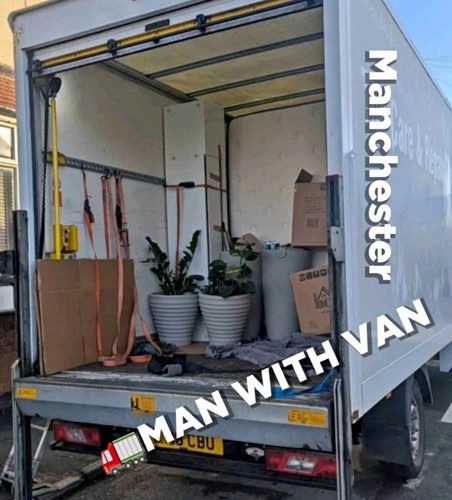 Van man with - van, house