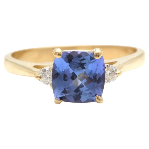 2ct cushion natural tanzanite - 2ct,
