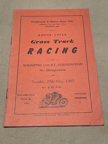 1960 motor cycle grass track - motor,