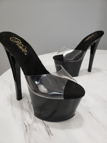 Pleaser black clear - pleaser,