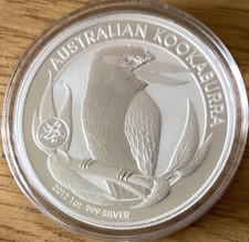 2012 Australia kookaburra 1 dollar  1oz bullion coin .999 silver  Unc in capsule