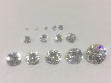 Cubic Zirconia Loose Stone ROUND shape crystal gem CLEAR  x1 x5 x10 PREMIUM